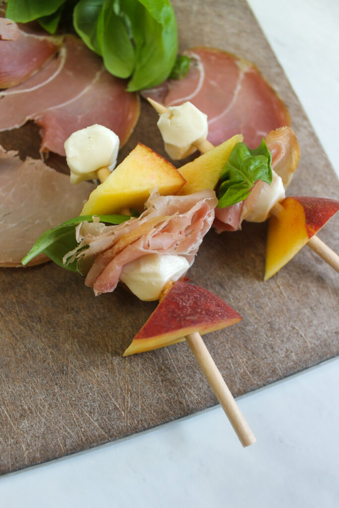 Peach Prosciutto Caprese Skewers Sungrown Kitchen