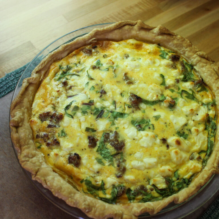 Sausage and Spinach Quiche - Sungrown Kitchen