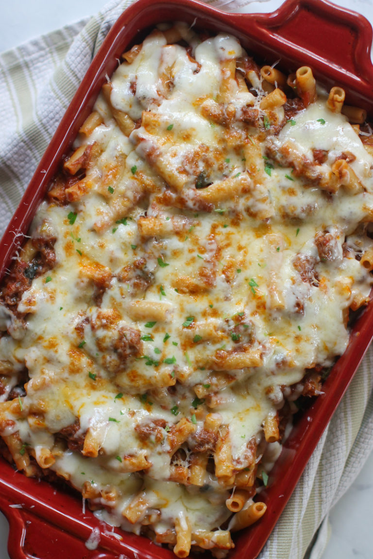 Ragu Sauce Pasta Bake - from Leftover Beef Roast - Sungrown Kitchen