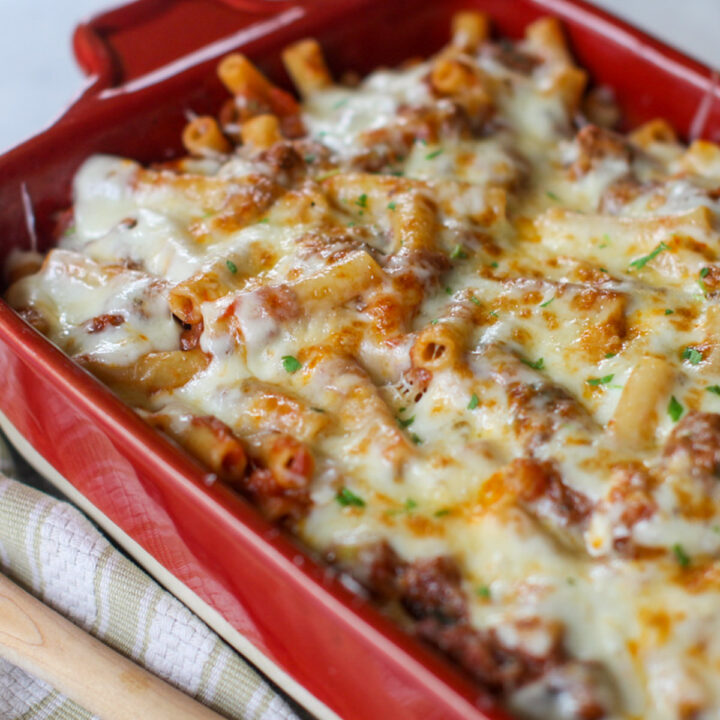 Ragu Sauce Pasta Bake - from Leftover Beef Roast - Sungrown Kitchen