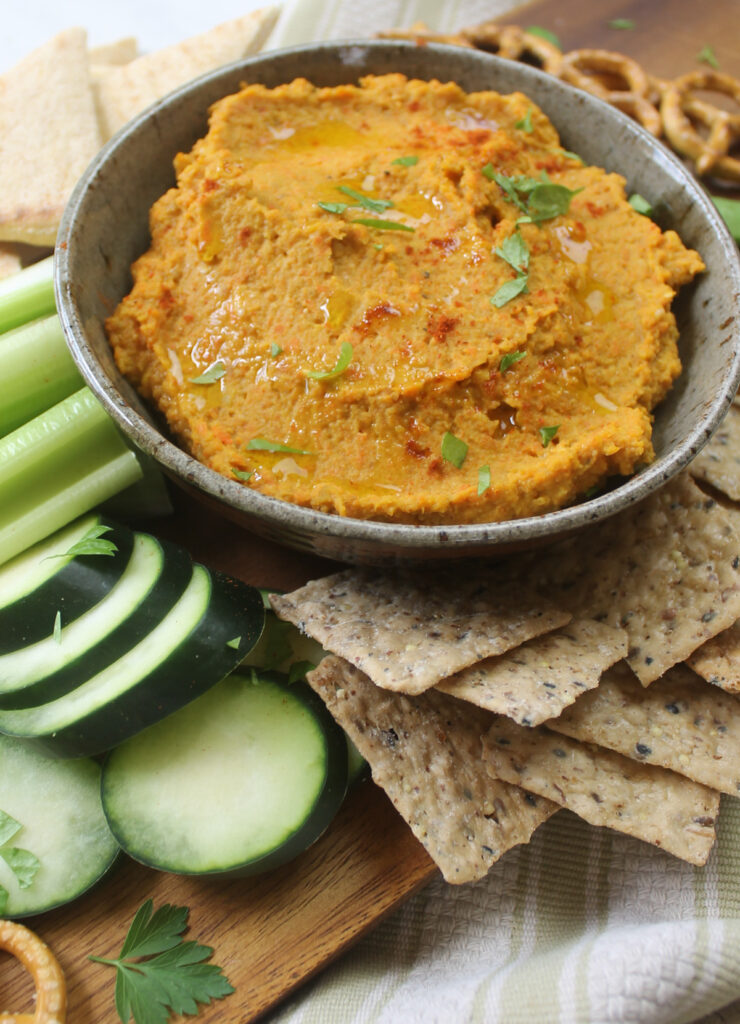 Roasted Carrot Hummus - Sungrown Kitchen