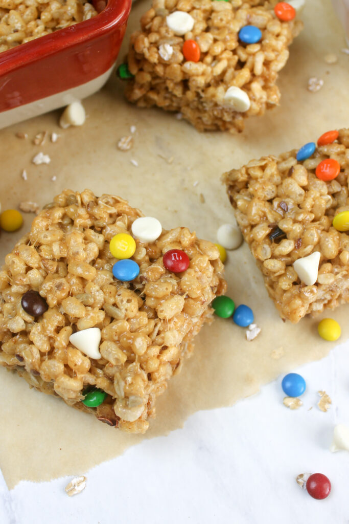 Peanut Butter Protein Rice Krispies Treats - Sungrown Kitchen