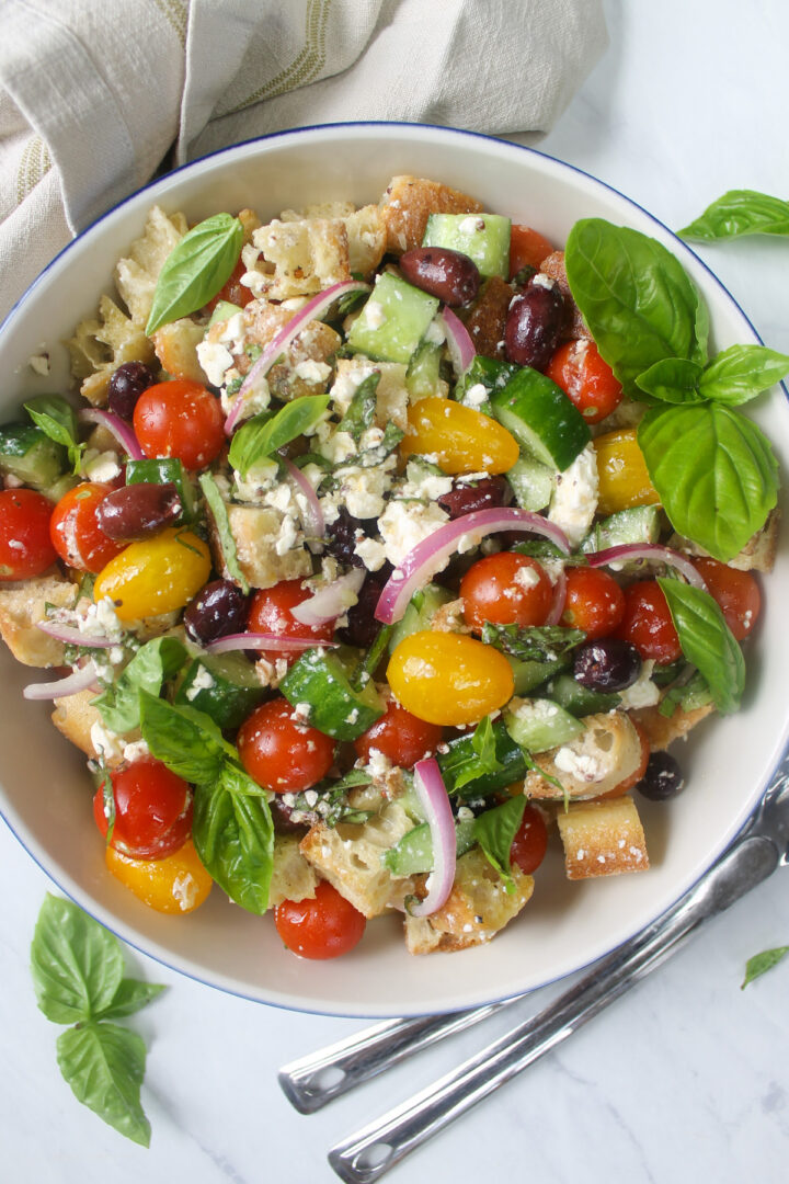 Panzanella Bread Salad with Cherry Tomatoes - Sungrown Kitchen