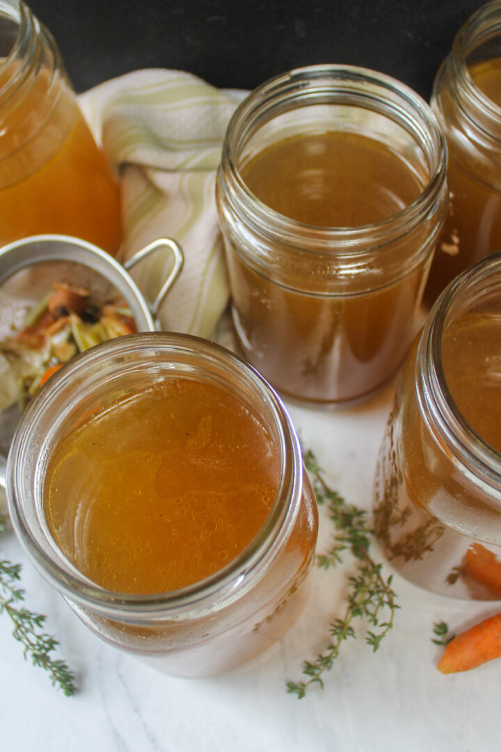 Homemade Chicken Stock From Bones And Vegetable Scraps Sungrown Kitchen   Chicken Stock From Bones And Vegetable Scraps 10 720x1080 