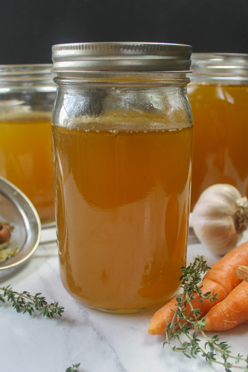 Homemade Chicken Stock from Bones and Vegetable Scraps - Sungrown Kitchen