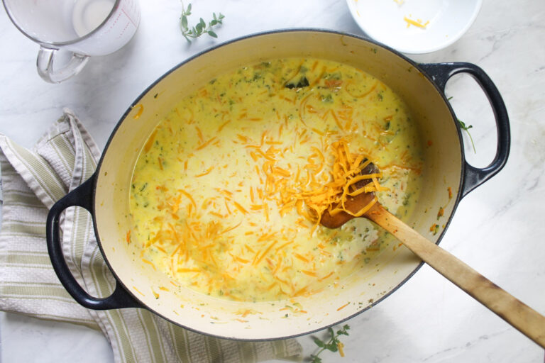 Cheesy Broccoli Zucchini Soup - Sungrown Kitchen