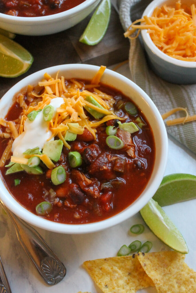 Leftover Turkey Chili with Black Beans and Lime - Sungrown Kitchen