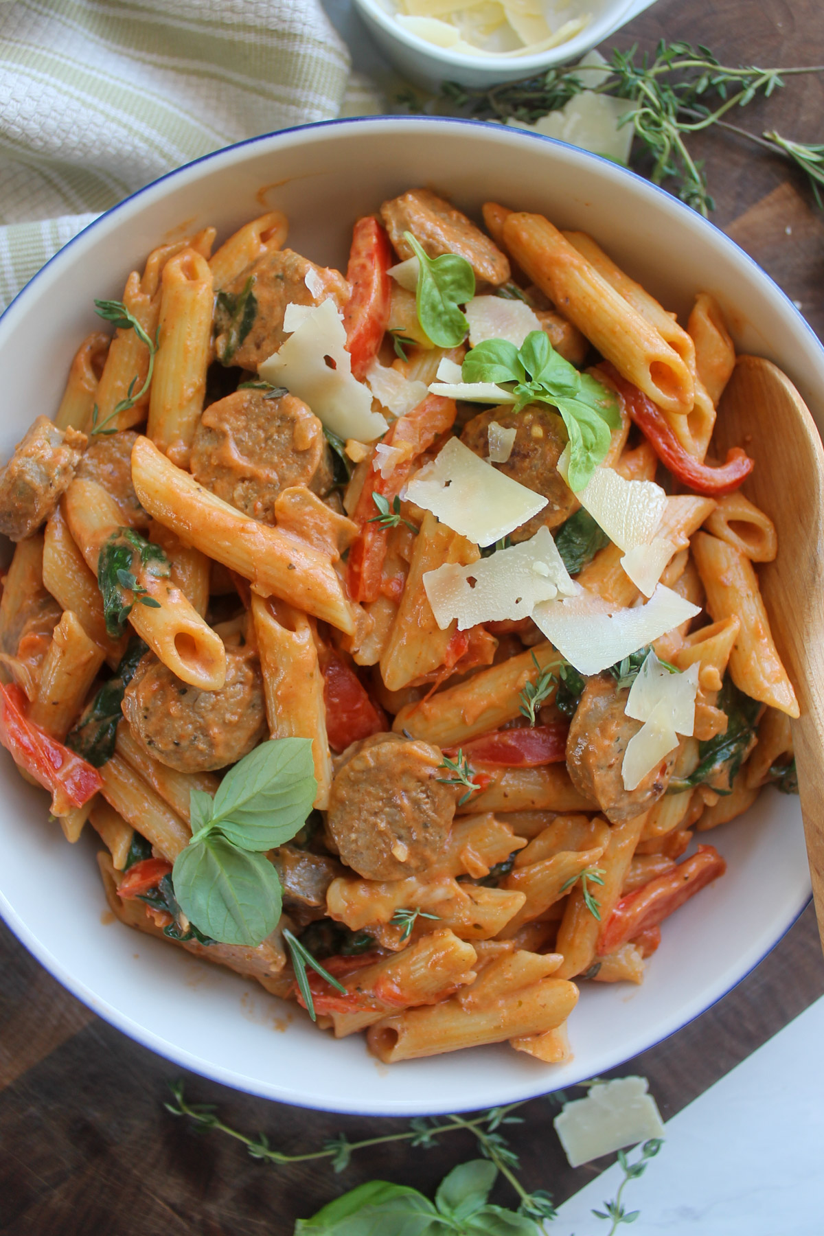 Pink Pasta Sauce with Sausage - Sunday Supper Movement