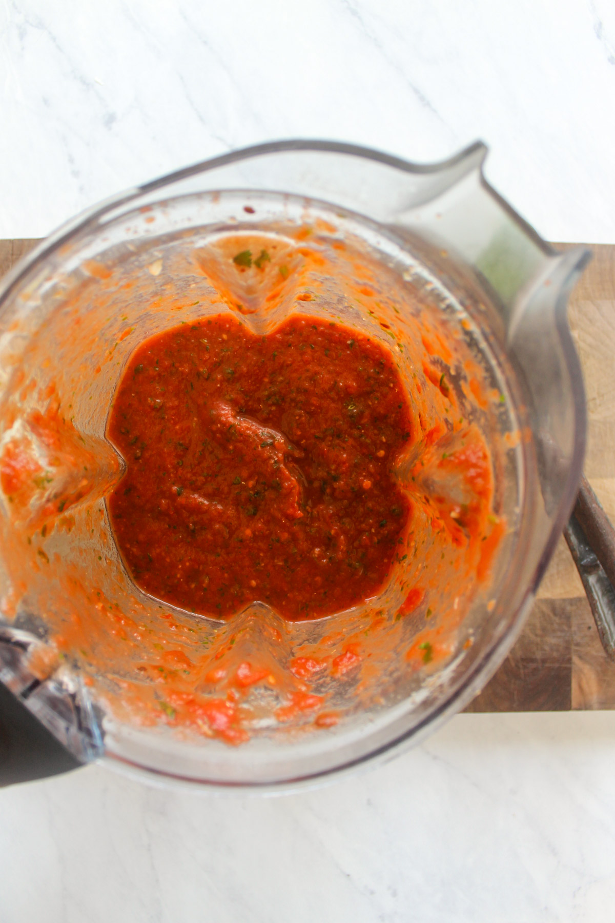 Chipotle salsa in a blender.